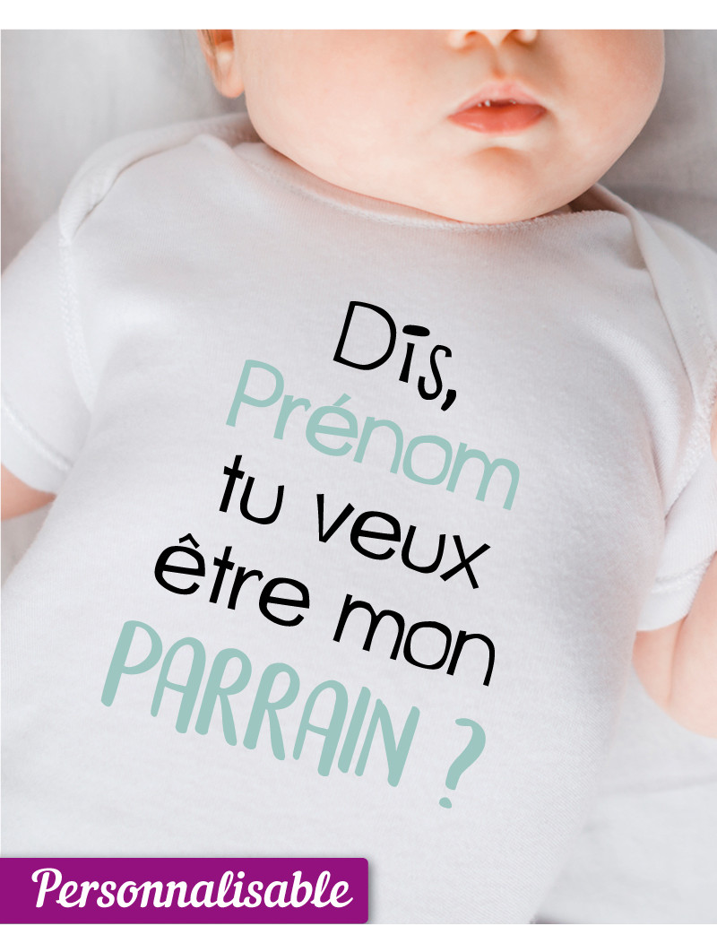 Body bébé personnalisé - Veux-tu être mon Parrain ? - My Pretty Little Store